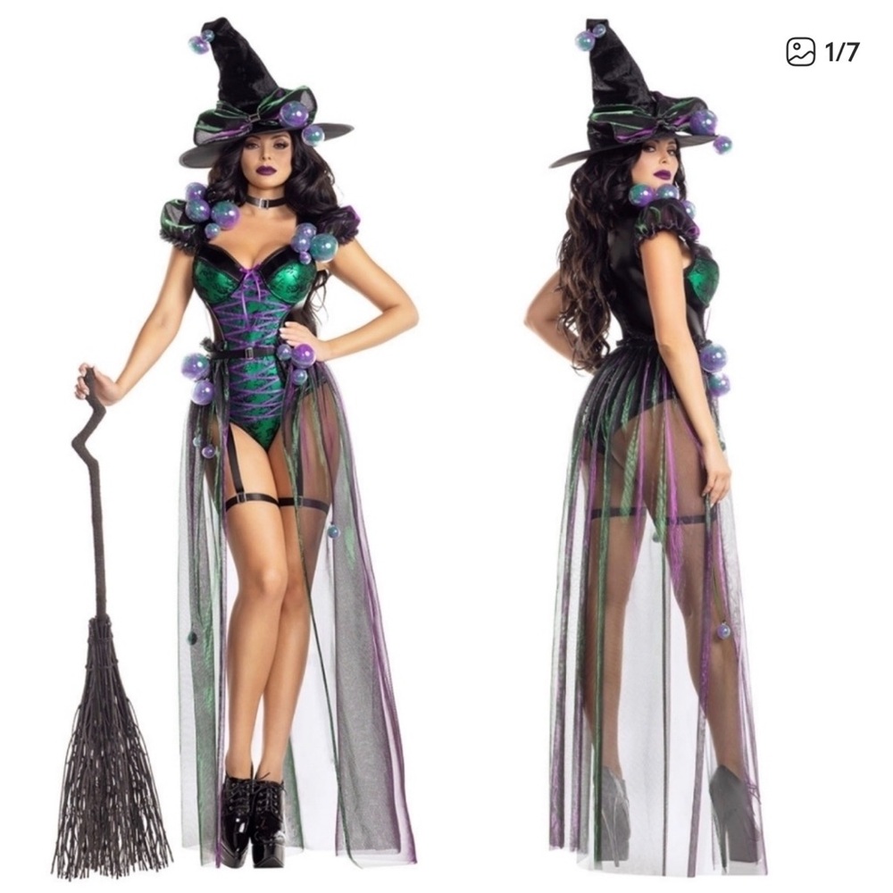Yandy Enchanting Green and Purple Costume